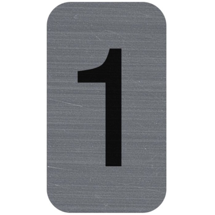 Exacompta 67181E Etichetta informativa autoadesiva numero 1 2,5x4,4 cm Grigio