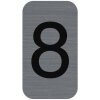 Exacompta 67188E Cartello informativo autoadesivo in alluminio numero 8 2,5x4,4 cm