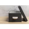 Exacompta 79601E Set di scatole Office by me 3 pezzi nere con portaetichette