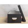 Exacompta 79601E Set di scatole Office by me 3 pezzi nere con portaetichette