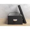 Exacompta 79601E Set di scatole Office by me 3 pezzi nere con portaetichette