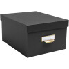 Exacompta 79601E Set di scatole Office by me 3 pezzi nere con portaetichette