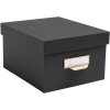 Exacompta 79601E Set di scatole Office by me 3 pezzi nere con portaetichette