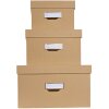 Exacompta 79602E Set di 3 scatole portaoggetti Office by me Beige