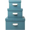 Exacompta 79603E Set di 3 scatole Office by Me blu-verde