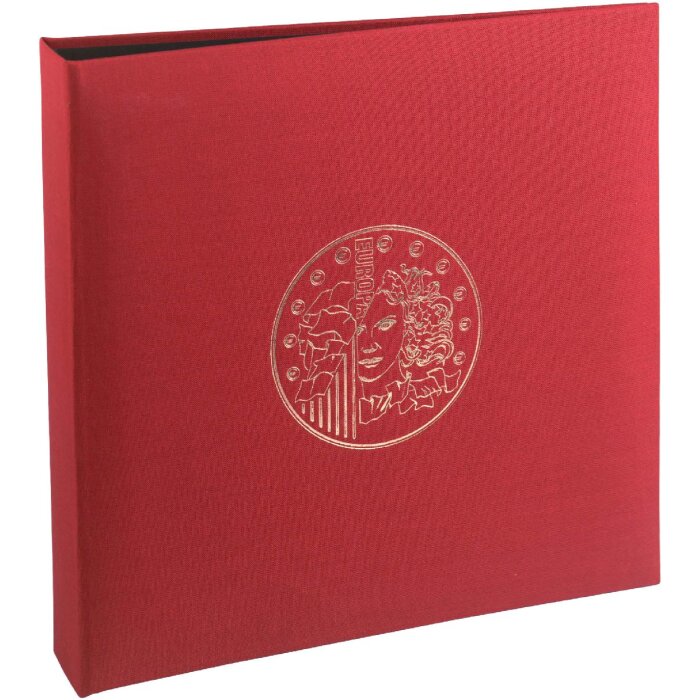 Album per monete Exacompta 96105E rosso bordeaux 24,5x25cm in similpelle per 215 monete