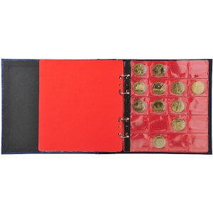 Exacompta 96114E Raccoglitore ad anelli per 100 medaglie ricordo blu navy 24,5x25 cm