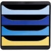 Cassettiera Exacompta Big Box Plus 4 cassetti aperti Bee Blue assortiti