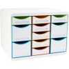 Cassettiera Exacompta STORE BOX MULTI 11 cassetti aperti Bianco/Arlecchino