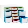 Cassettiera Exacompta STORE BOX MULTI 11 cassetti aperti Bianco/Arlecchino