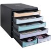 Cassettiera Exacompta BIG BOX MAXI 6 cassetti aperti Aquarel assortiti