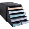 Cassettiera Exacompta BIG BOX MAXI 6 cassetti aperti Aquarel assortiti