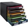 Cassettiera Exacompta BIG BOX MAXI 6 cassetti aperti Nero Ufficio Nero