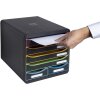 Cassettiera Exacompta BIG BOX MAXI 6 cassetti aperti Nero Ufficio Nero