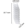 Exacompta 64858D Portadepliant a parete 8 scomparti A4 verticale cristallo trasparente