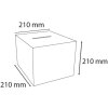 Exacompta 89058D Urna 21cm con coperchio rimovibile in cristallo acrilico trasparente