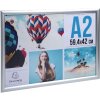 Exacompta 8294358D Cornice per poster da parete in alluminio A2 Exacryl argento