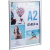 Exacompta 8294358D Cornice per poster da parete in alluminio A2 Exacryl argento