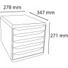 Exacompta 309606D Cassettiera Big Box 5 cassetti colori Scandi assortiti