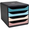Cassettiera Exacompta Big Box 4 cassetti Skandi colori A4 A4+