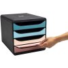 Cassettiera Exacompta Big Box 4 cassetti Skandi colori A4 A4+