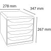 Cassettiera Exacompta Big Box 4 cassetti Skandi colori A4 A4+
