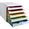 Cassettiera Exacompta BIG BOX MAXI Bianco Arlecchino 6 cassetti per A4 e A4+