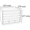 Exacompta 307714D Cassettiera STOREBOX 7 cassetti aperti nero lucido