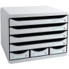 Cassettiera Exacompta STOREBOX 7 cassetti aperti Office grigio chiaro