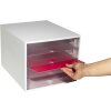 Exacompta 228323D Cassettiera ECOBOX con 4 cassetti in cristallo