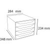 Exacompta 228323D Cassettiera ECOBOX con 4 cassetti in cristallo