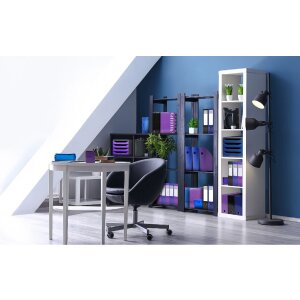 Cassettiera Exacompta Big Box 4 cassetti aperti Iderama blu royal