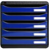 Iderama 3097203D Cassettiera Big Box Plus 5 cassetti aperti blu royal