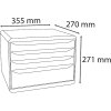 Iderama 315798D Cassettiera Big Box Plus formato orizzontale 5 cassetti aperti