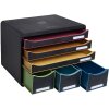 Exacompta 306914D Cassettiera STOREBOX 6 cassetti aperti Nero Arlecchino