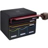 Exacompta 306914D Cassettiera STOREBOX 6 cassetti aperti Nero Arlecchino