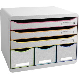 Exacompta 306913D Cassettiera 6 cassetti aperti Nero...