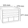 Exacompta 306913D Cassettiera 6 cassetti aperti Nero Ufficio Bianco Arlecchino