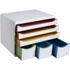 Exacompta 306913D Cassettiera 6 cassetti aperti Nero Ufficio Bianco Arlecchino