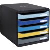 Exacompta 3094202D Cassettiera Big Box Plus 5 cassetti Bee Blue