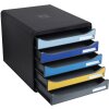 Exacompta 3094202D Cassettiera Big Box Plus 5 cassetti Bee Blue