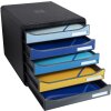 Exacompta 3094202D Cassettiera Big Box Plus 5 cassetti Bee Blue