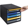 Exacompta 3094202D Cassettiera Big Box Plus 5 cassetti Bee Blue