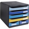 Exacompta 3124202D Cassettiera BIG BOX MAXI 6 cassetti Bee Blue