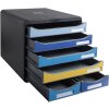 Exacompta 3124202D Cassettiera BIG BOX MAXI 6 cassetti Bee Blue