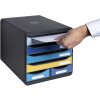 Exacompta 3124202D Cassettiera BIG BOX MAXI 6 cassetti Bee Blue
