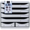 Cassettiera Exacompta Big Box Maxi 6 scomparti grigio chiaro per lorganizzazione dellufficio