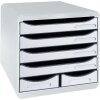 Cassettiera Exacompta Big Box Maxi 6 scomparti grigio chiaro per lorganizzazione dellufficio