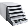 Cassettiera Exacompta Big Box Maxi 6 scomparti grigio chiaro per lorganizzazione dellufficio