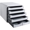 Cassettiera Exacompta Big Box Maxi 6 scomparti grigio chiaro per lorganizzazione dellufficio